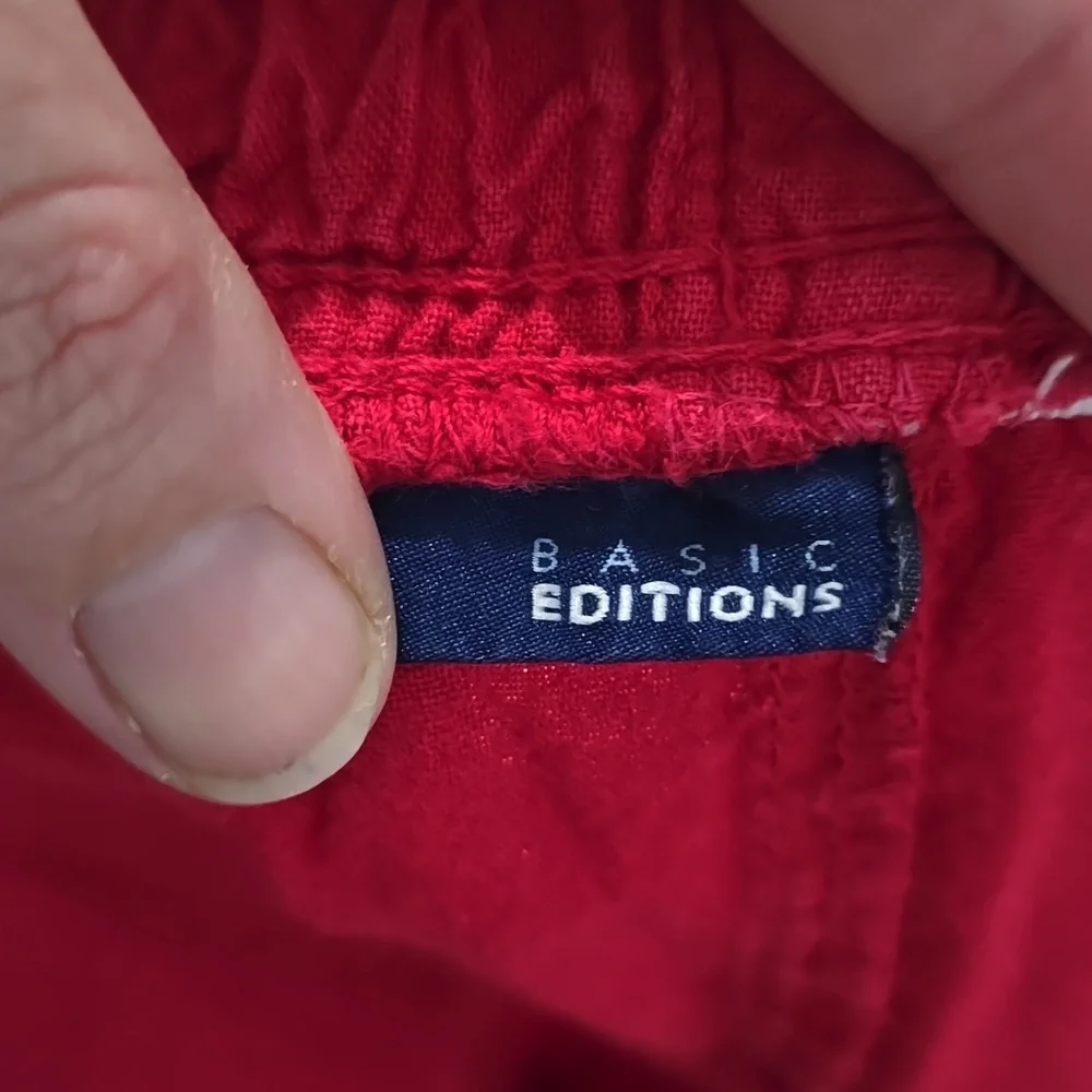 Basic Editions Red Shorts Size Small - Picture 5 of 9